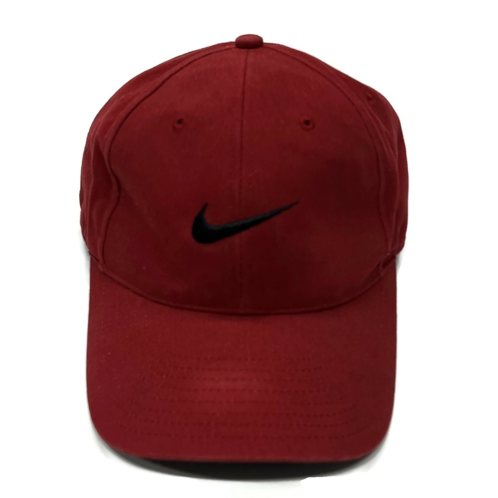 Nike Golf Hat Red Adjustable Center‎ Swoosh